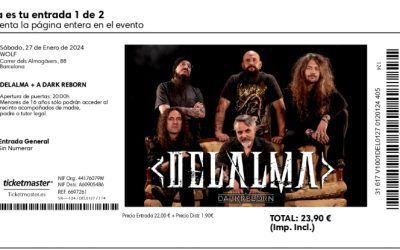 DELALMA + A Dark Reborn | Sala Wolf | Dissabte 27/01/2024
