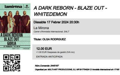 A Dark Reborn + Blaze Out + WhiteDemon | La Mirona | Dissabte 17/02/2024 | Crònica