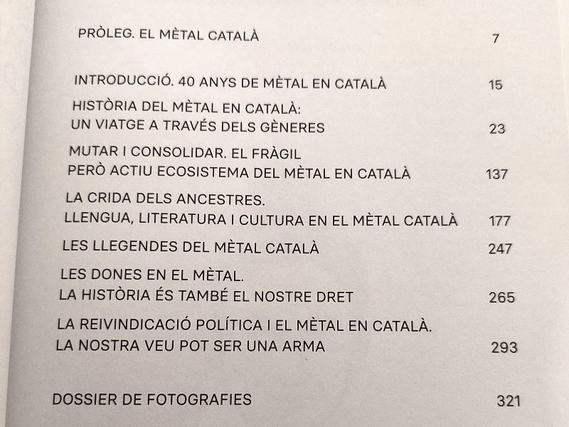 sumari història i poder del mètal català