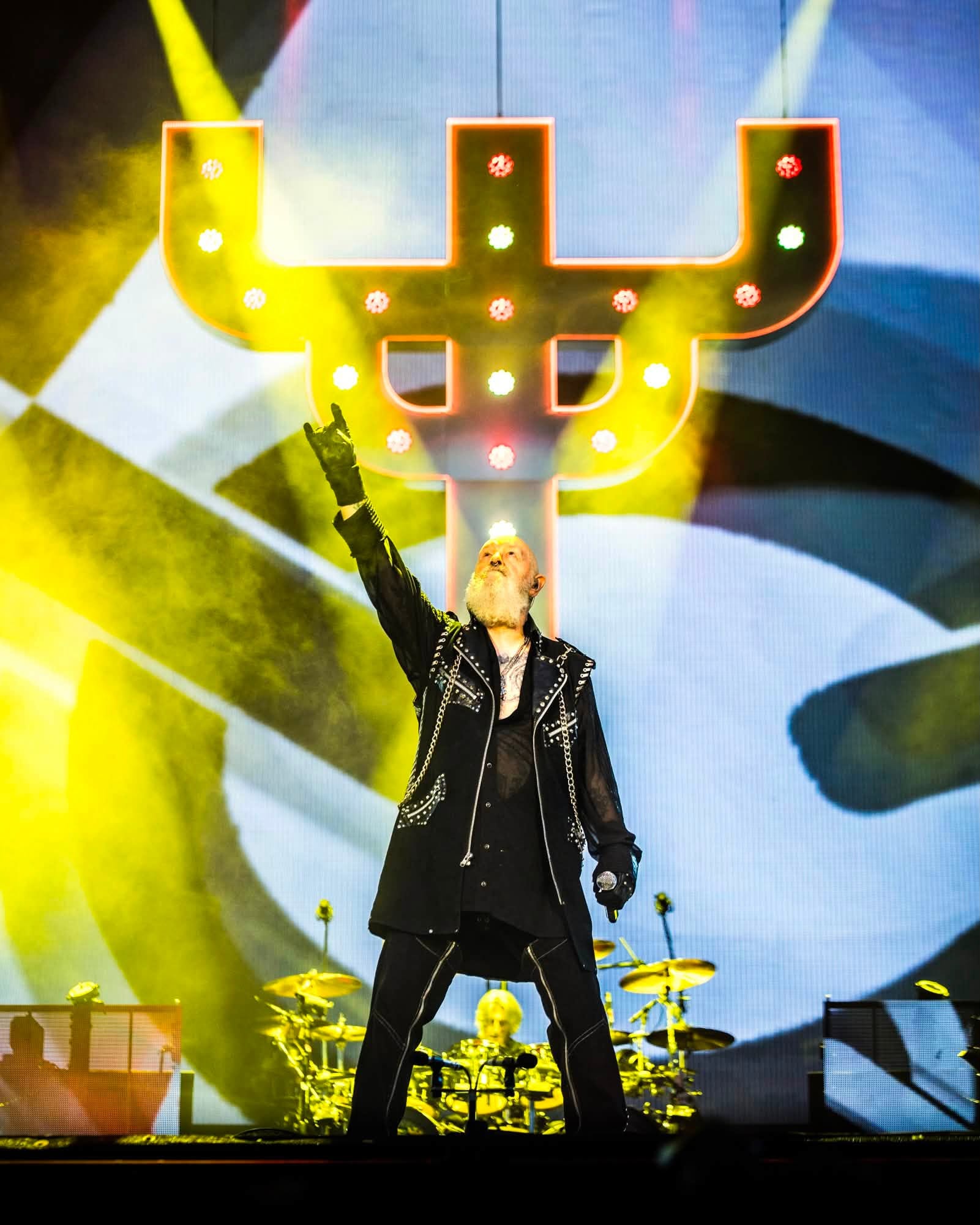 Rob Halford de Judas Priest a l'escenari